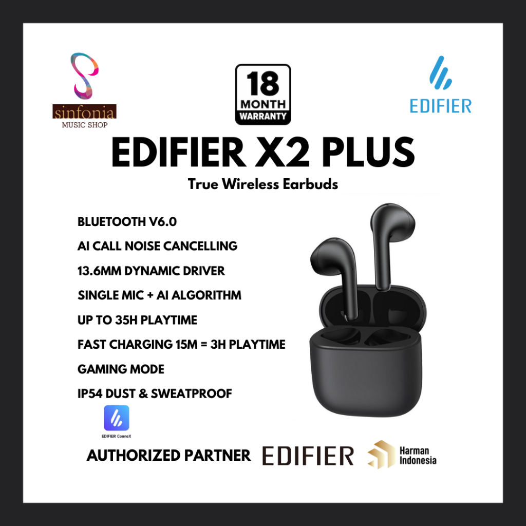 EDIFIER X2 PLUS True Wireless Earbuds