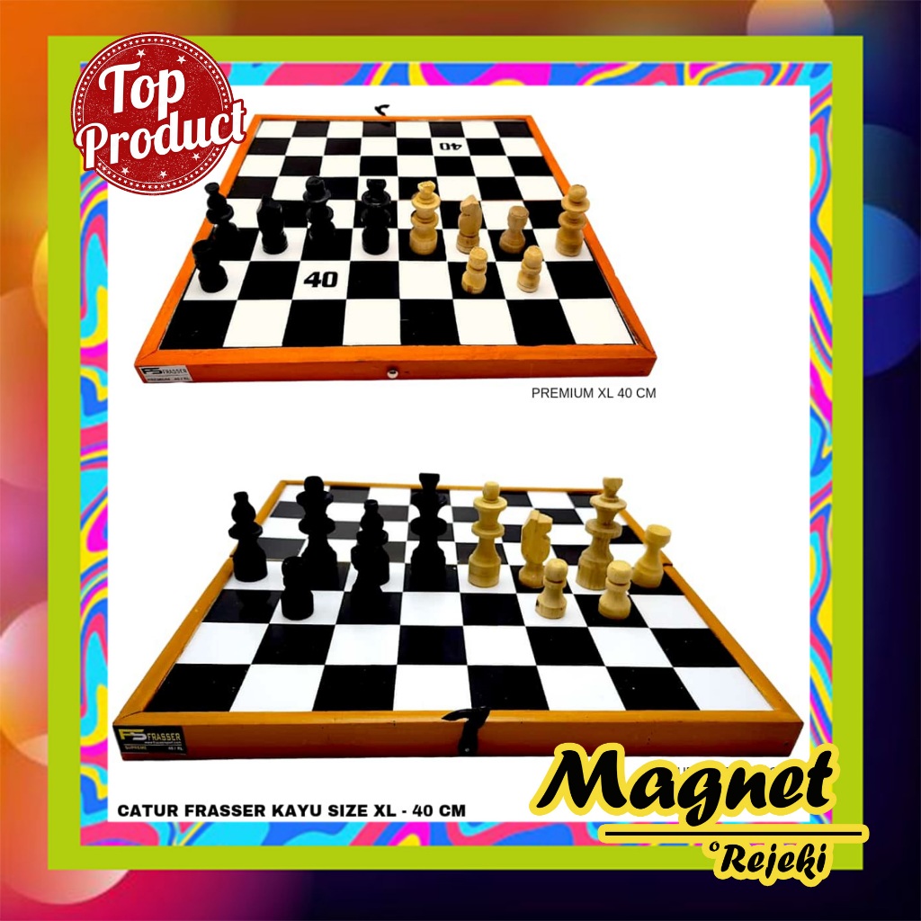 Papan Catur Kayu 40x40 cm Premium Quality