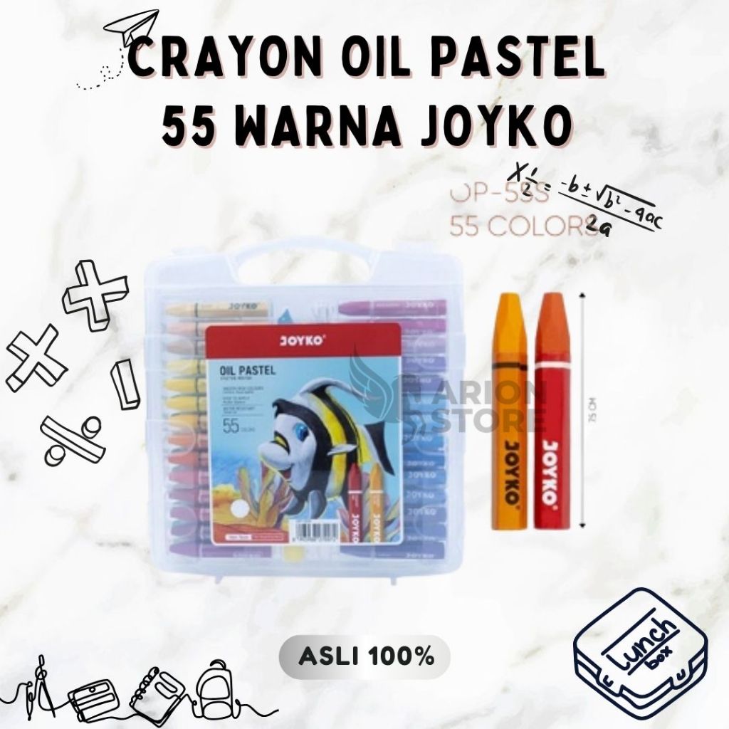 [ARION STORE] Crayon Oil Pastel Joyko 55 Warna OP-55S/ Crayon Joyko isi 55 warna [SET]