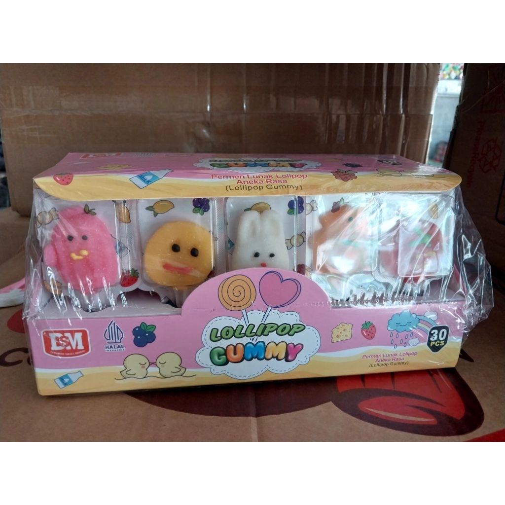 Permen Lolipop Gummy Karakter 1pack