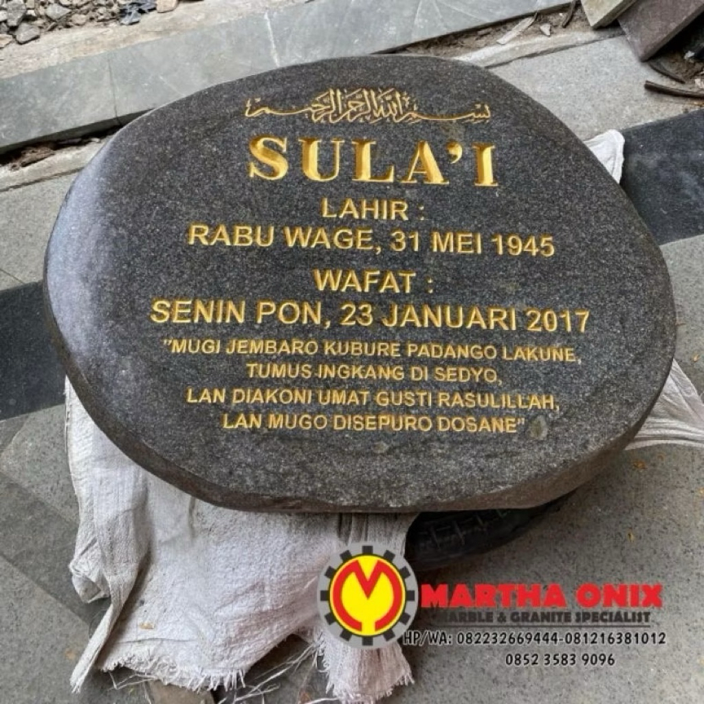 Batu Nisan Makam/Batu Kali Maesan Batu Kali Besar Diameter 60cm