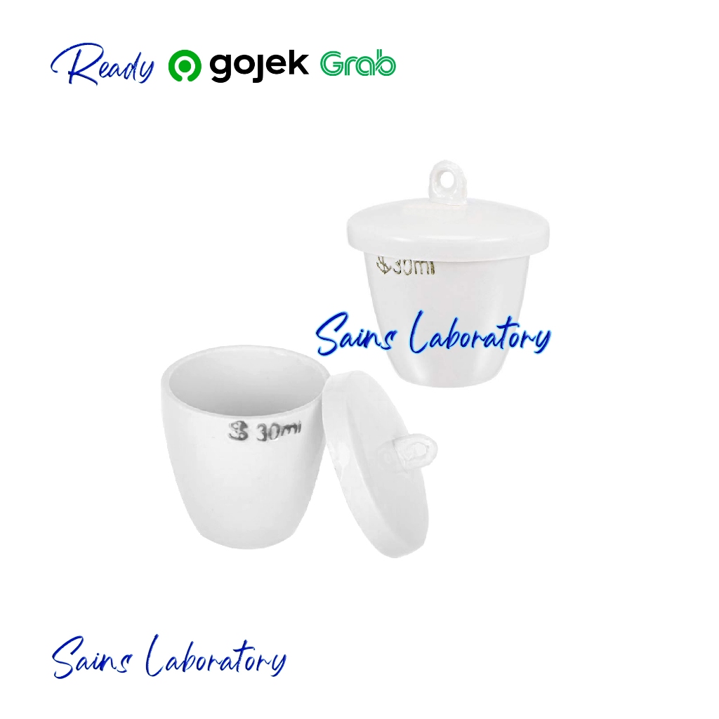 Cawan Krusibel Porselen 30 ml Kursibel Crucible Cup Crucible Porcelain Cawan Crusible Keramik Untuk 