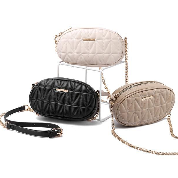 Jims Bags - Tas Selempang Wanita Kulit Slingbag Sling Bag Oval Bulat Branded Original Terbaru -