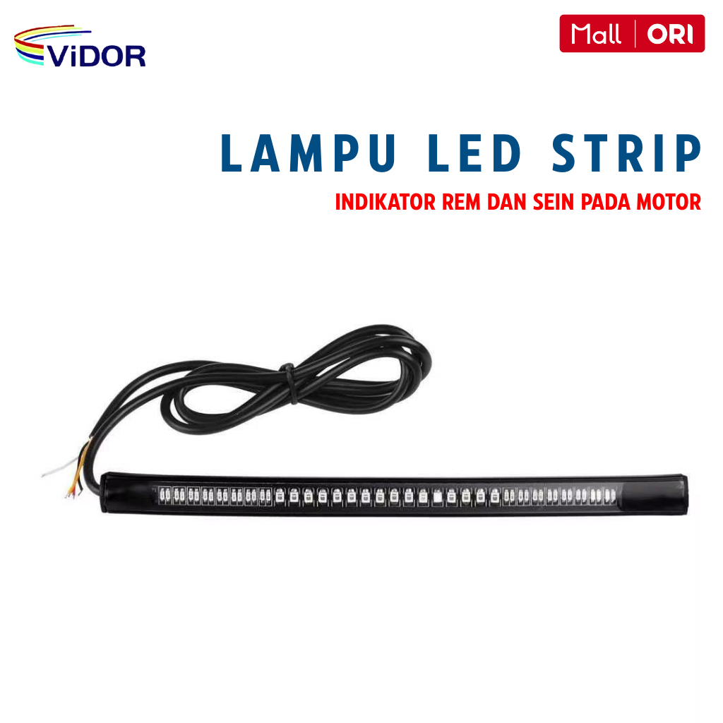 Lampu LED Strip 12 volt motor indikator Lampu Rem dan Sein Sen