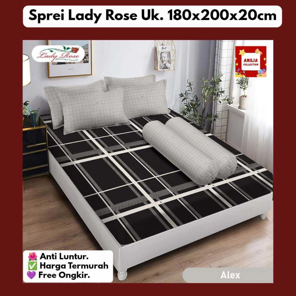 SPREI LADY ROSE ALEX 180x200 tinggi 20 / SPREI LADY ROSE KING / LADY ROSE SPREI 180x200