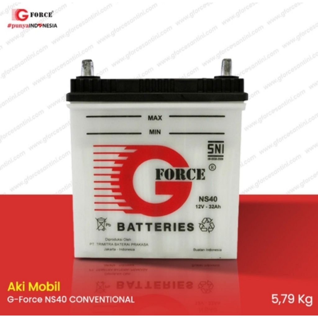 Aki Mobil G-Force NS40 / 32B20R 32AH 12V (Aki Basah)