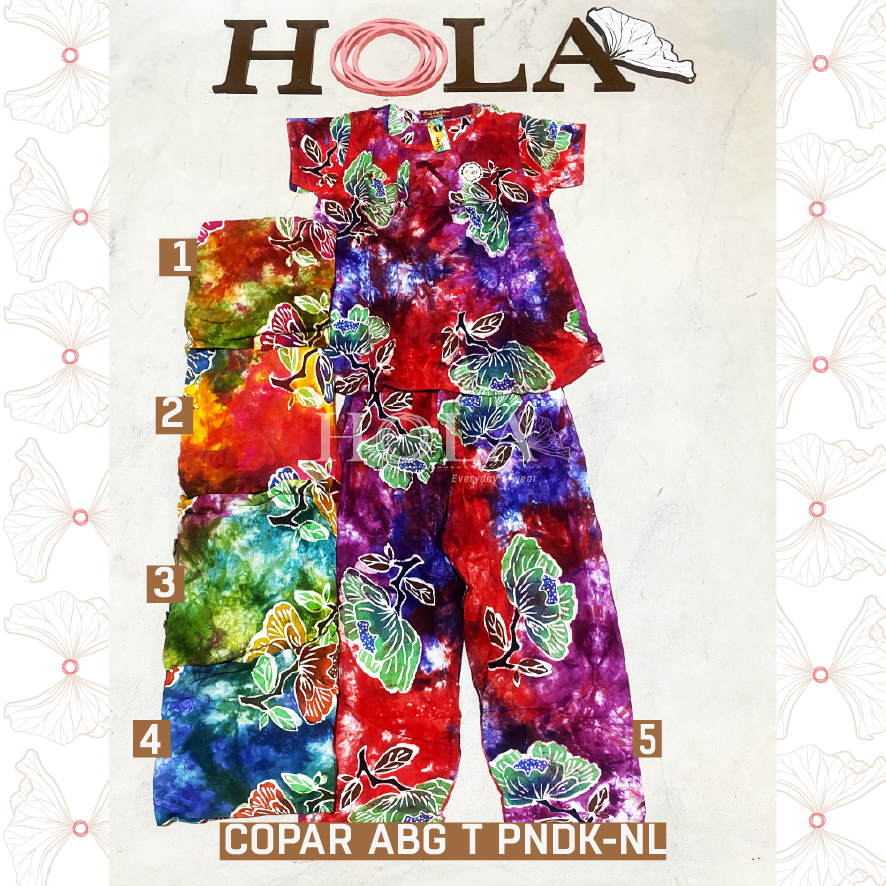 HOLA_FASH | SETELAN BATIK CAP COPAR  ABG SP TANGAN PENDEK, BATIK COPAR TANGAN PENDEK