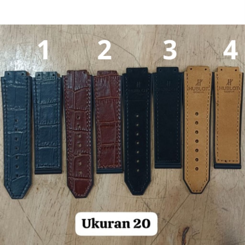 Hublot - Strap Kulit Jam Tangan Hublot  - Tali kulit Jam Tangan Hublot Bagus Ukuran 24