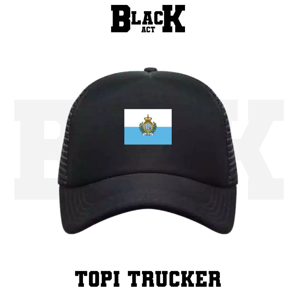 TOPI TRUCKER BENDERA SAN MARINO