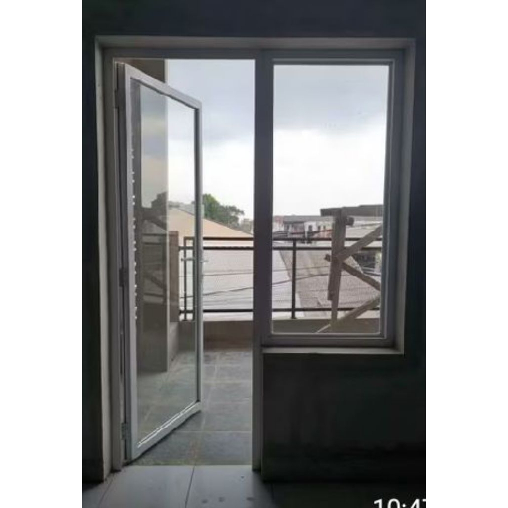 satu set pintu kaca dan jendela alumunium 3in gratis Peking kayu