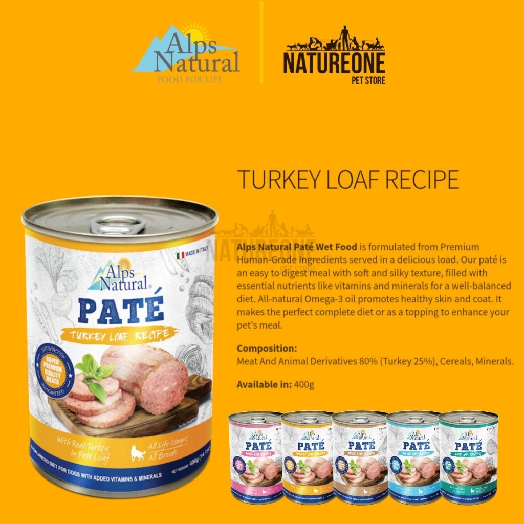 Natureone Petstore | Alps Natural Pate Daging Kalkun