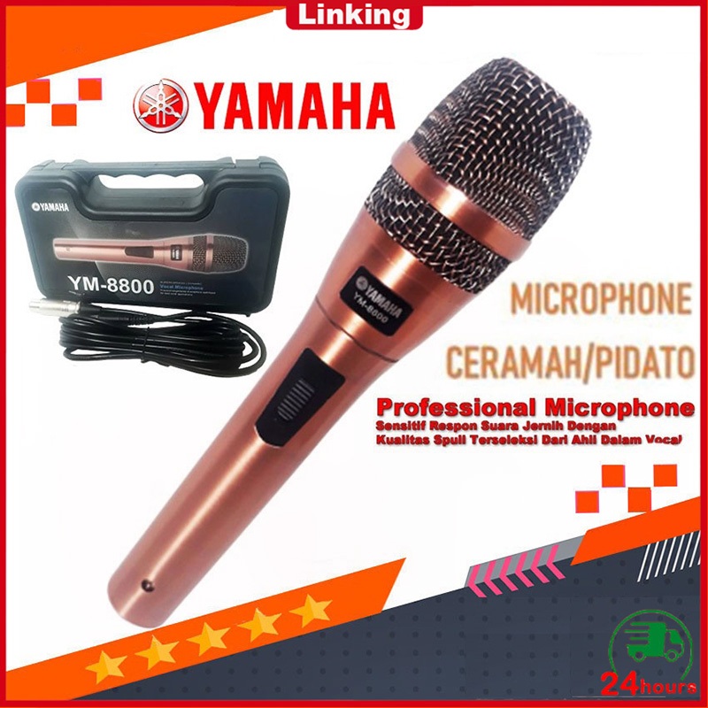 Yamaha Mic Kabel YM-8800 Microphone Gold Edition Mic Karaoke