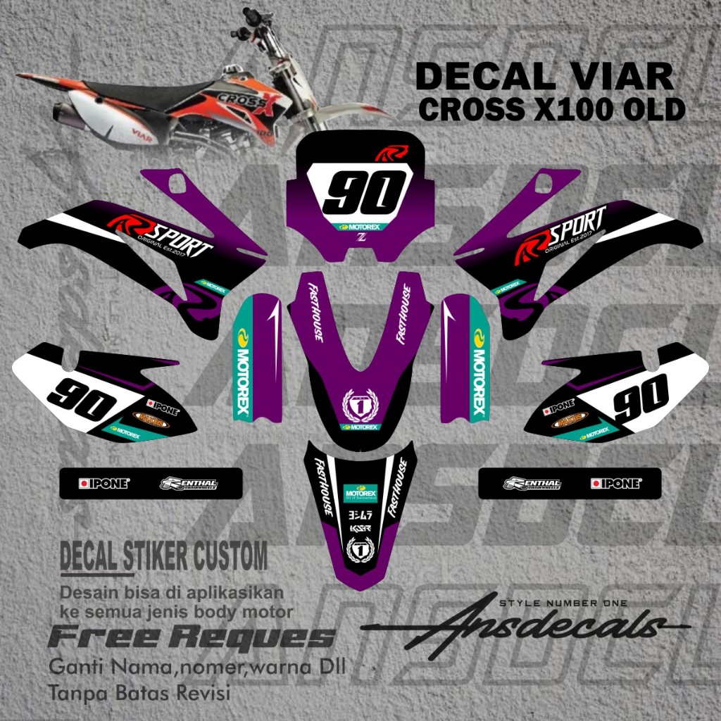 Stiker Viar Cross X 100 Stiker Mini Trail Viar Cross X 100 New Stiker Mini Trail