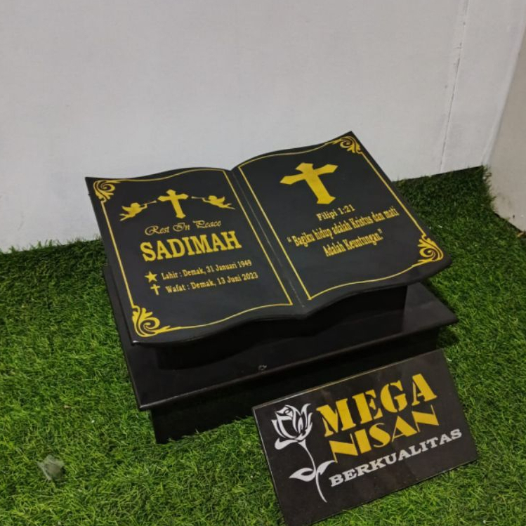 BATU NISAN KRISTEN GRANIT TILE 30X40/JAHUL MAKAM TERMURAH+PACKING KAYU