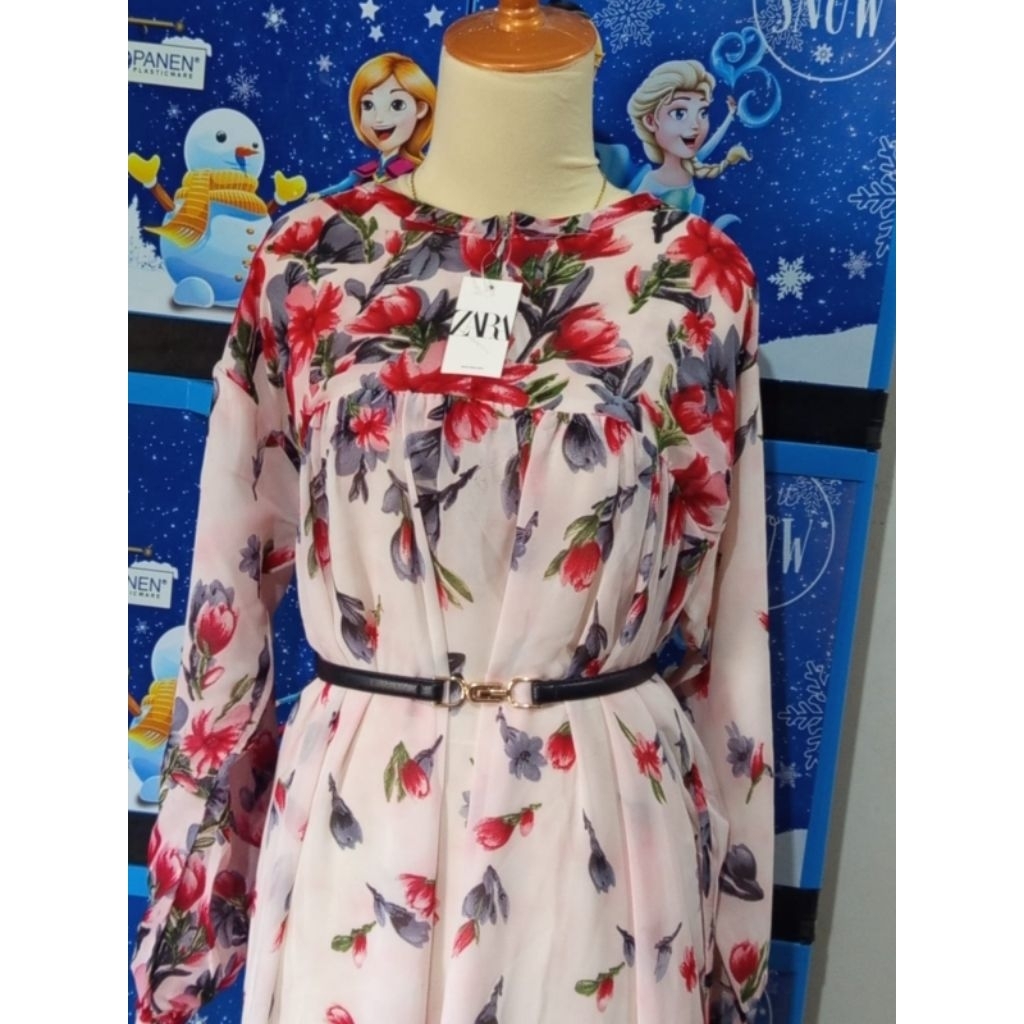 Gamis Z4r4 New/Gamis Wanita Gratis Belt