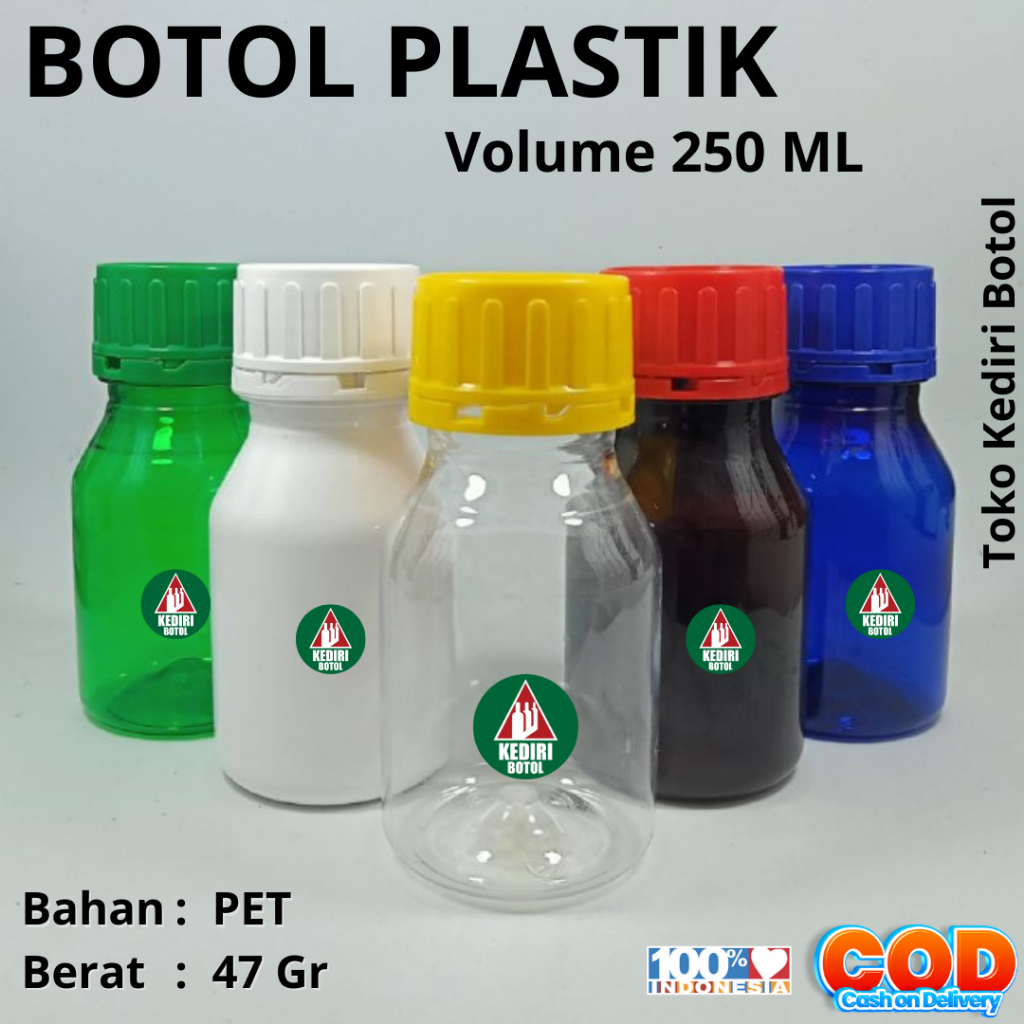 Botol PS 250 ml Botol Pupuk Botol Pupuk Pertanian Botol Pestisida Botol Plastik Botol Plastik PS Seg