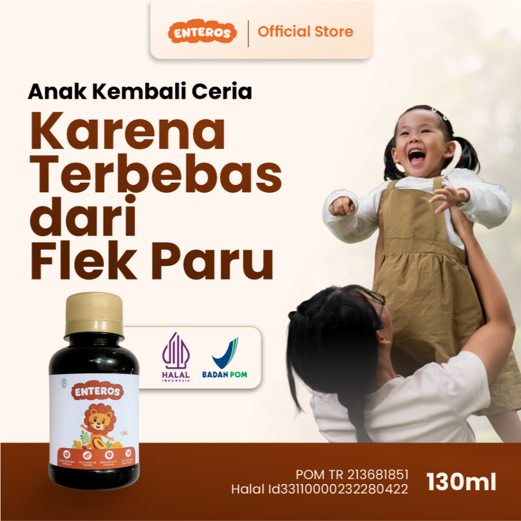Enteros - Bebas dari Flek Paru Anak | Halal & BPOM 130ml