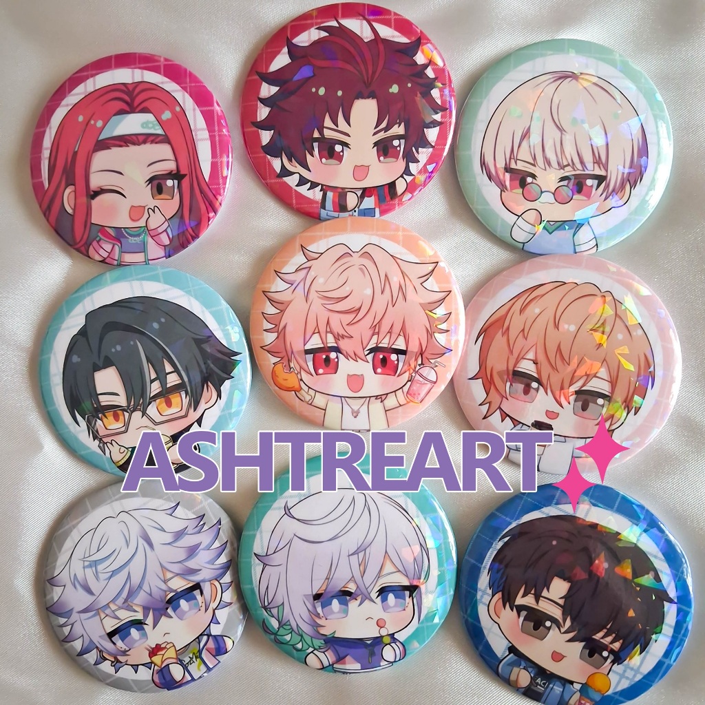 [Ashtreart] Paradox Live Badge Pin | Allen Kanata Hajun Nayuta Anne Rokuta Kei Itsuki