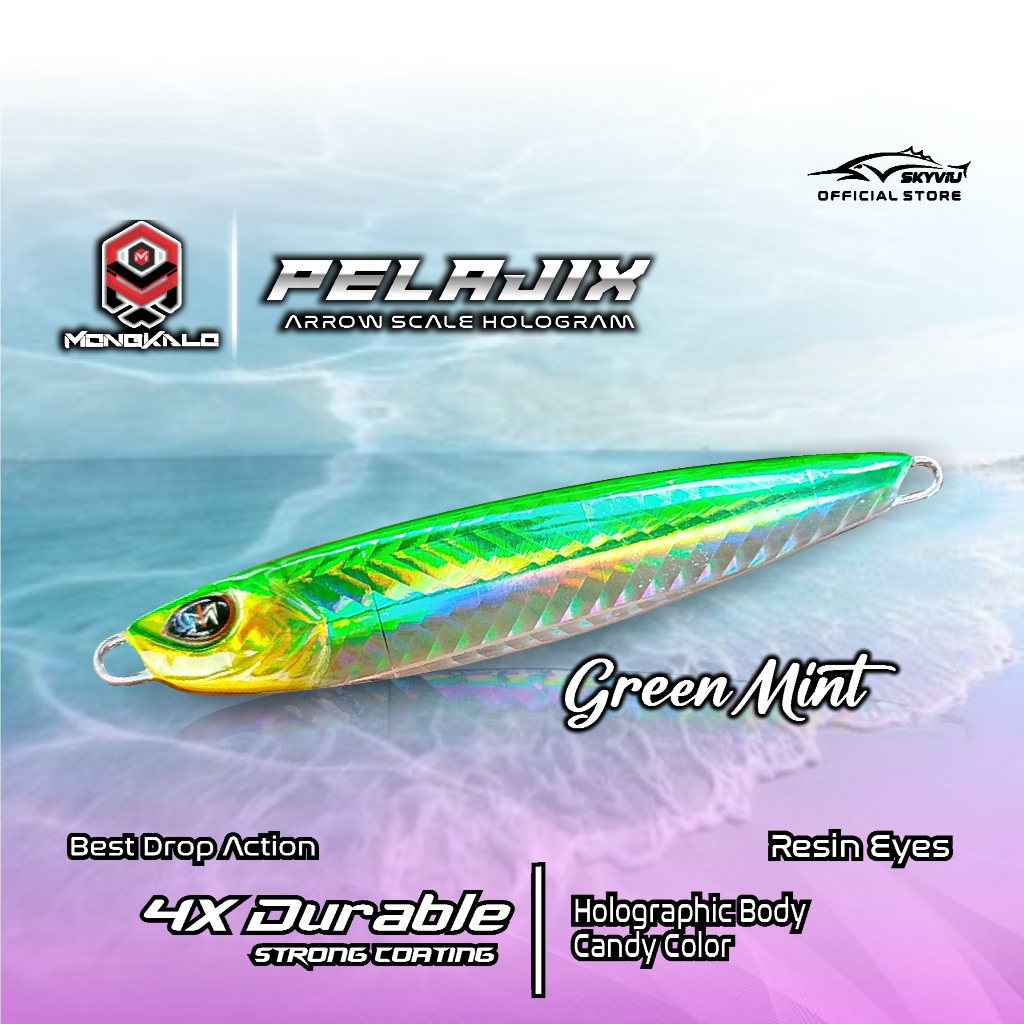 Mongkalo Pelajix Panah noGID noMotif Candy 40 Hijau