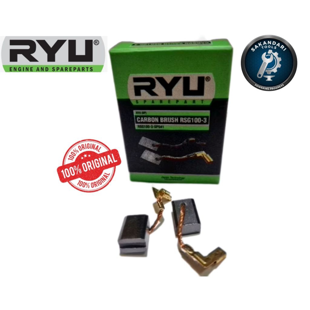 Original Carbon Brush Arang Gerinda RYU RSG 100-3