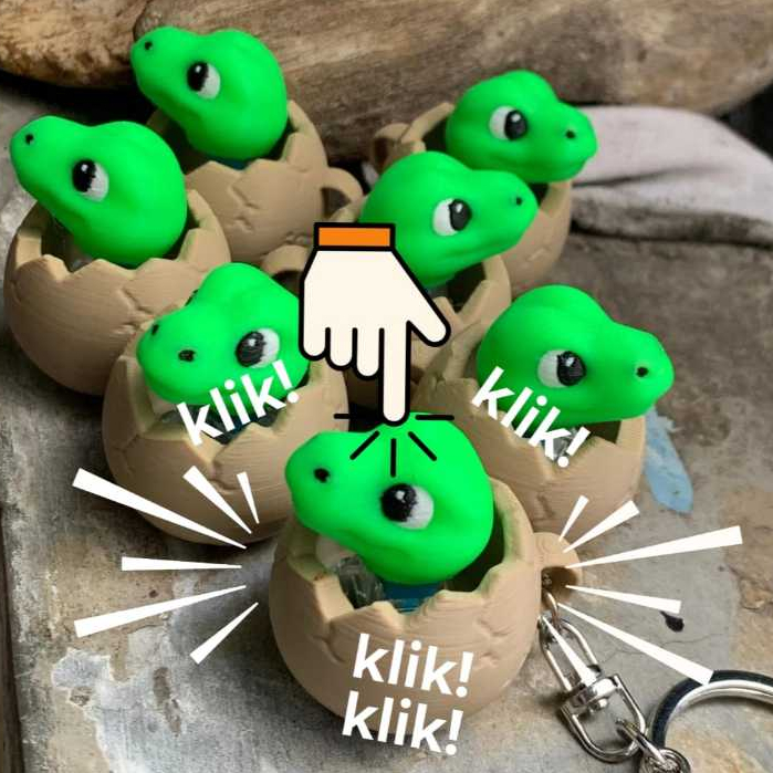 [PROMO BUY2 GET1 GACHA] Gantungan Kunci Dinosaurus Nyala Dalam Gelap Glow in The Dark Fidget Mainan 