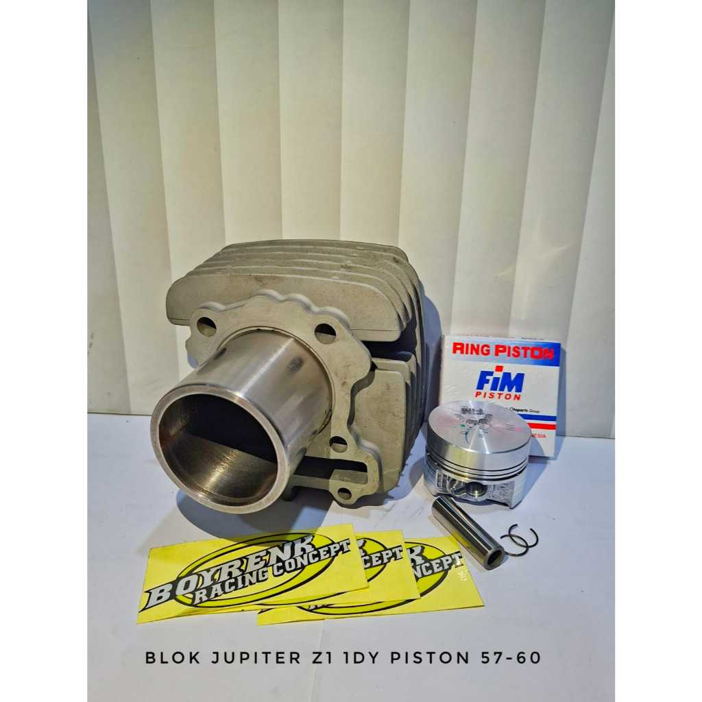 CYLINDER BLOK PISTON SEHER YAMAHA JUPITER Z1 1DY  57 57.5 58 58.5 59 SET BORE UP 150CC - BOYRENK RAC