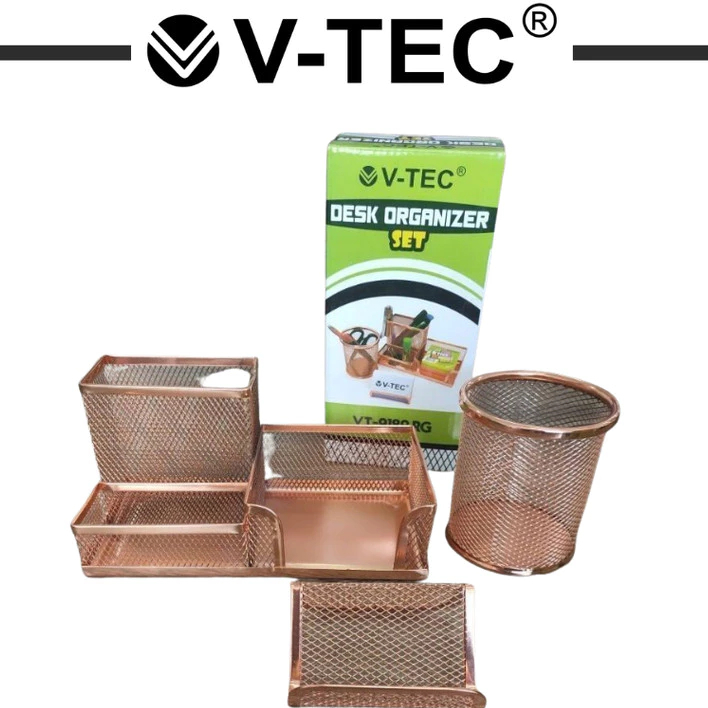 V-TEC DESK ORGANIZER SET VT-9189 RG 3IN 1