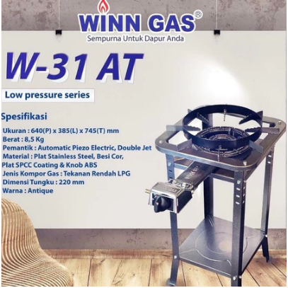 Kompor Gas Cor WINN GAS W31AT / W31AP / W31A Tekanan Rendah ORIGINAL SNI
