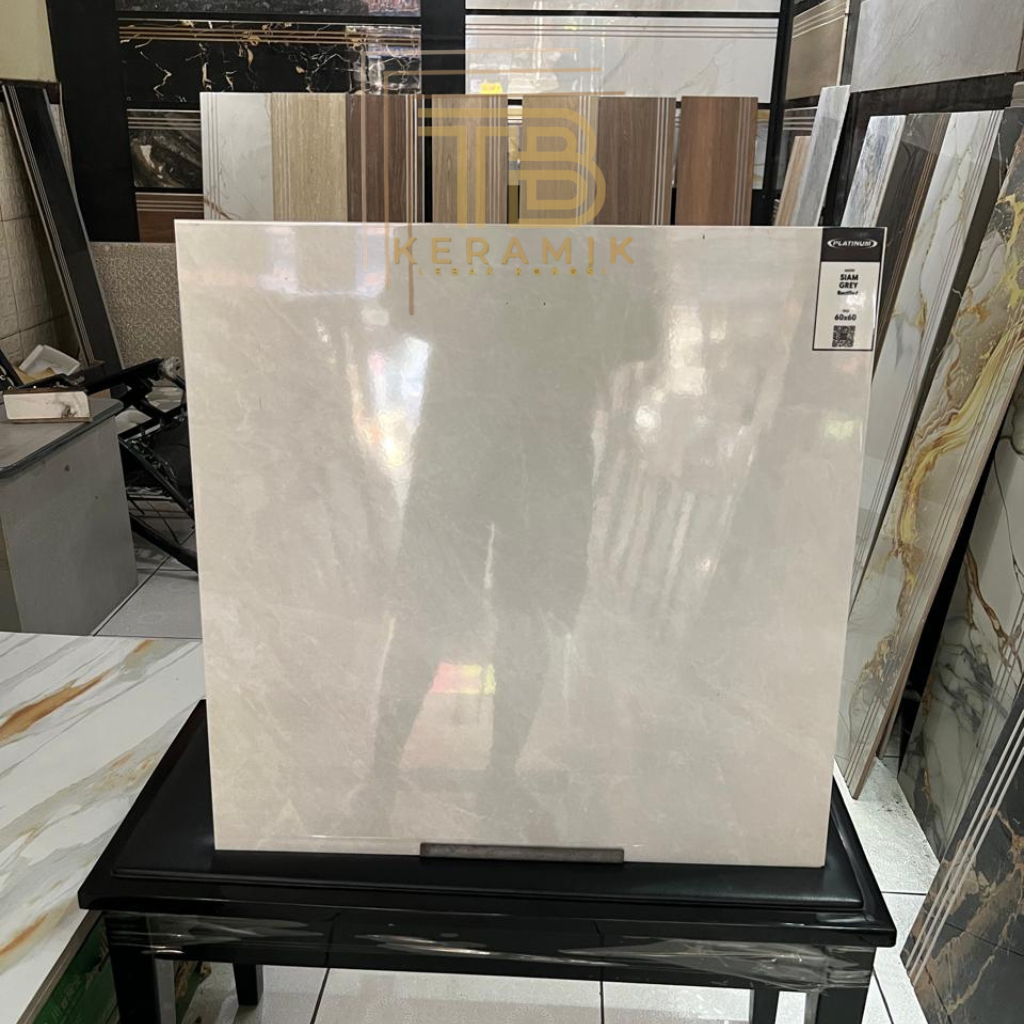 Keramik Cutting 60x60 Platinum Siam Grey | Glossy