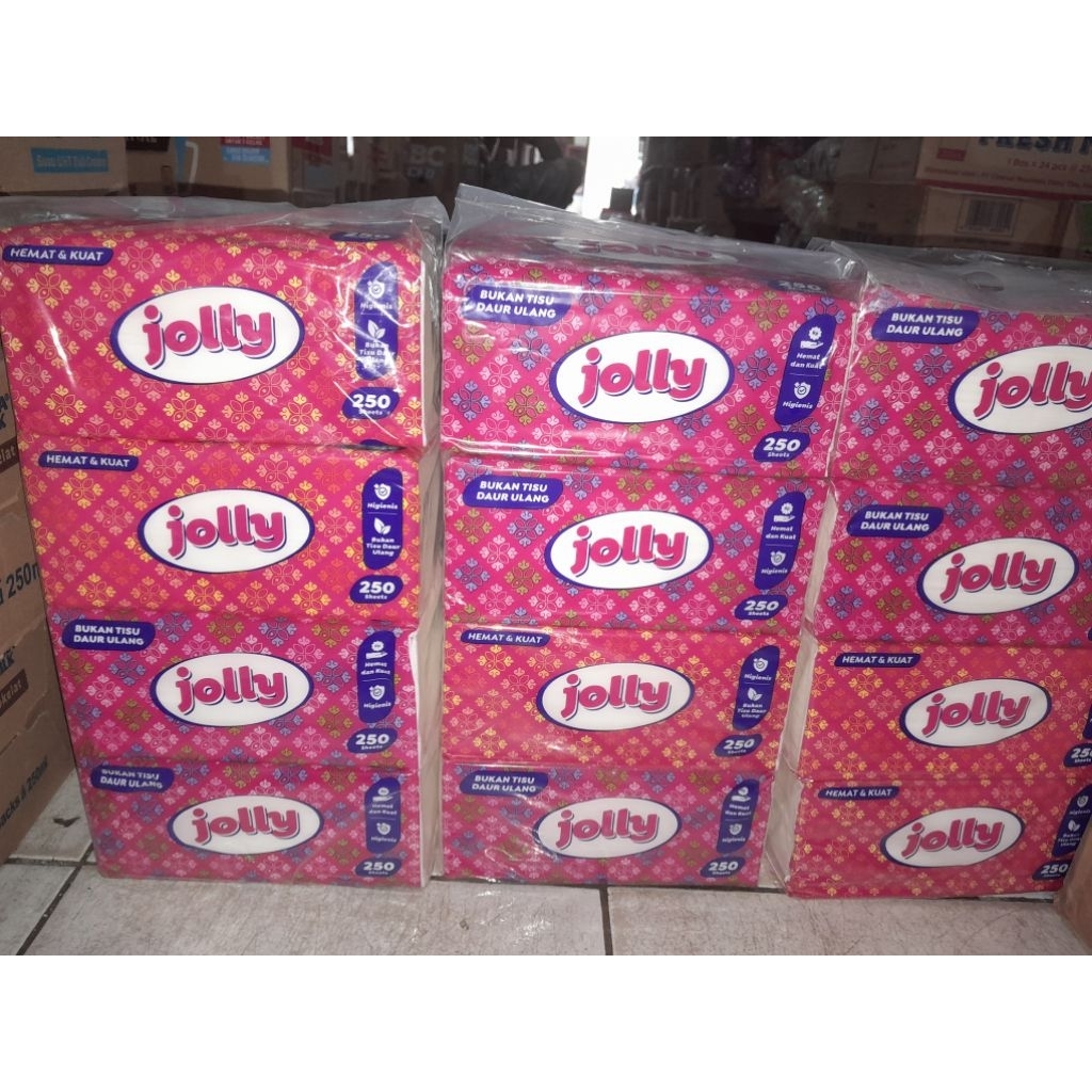 Tisu Jolly 250 sheet ( 1 Ball isi 4 tissu )