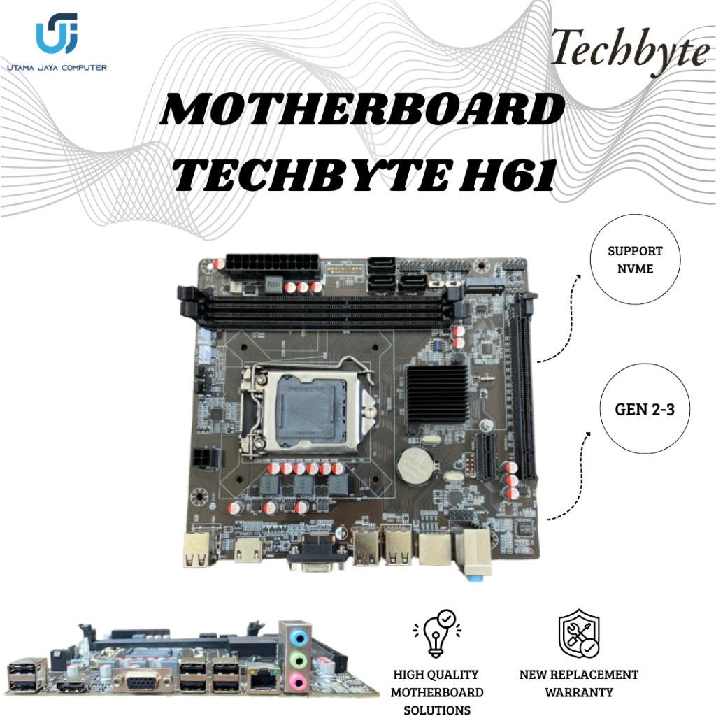 MOTHERBOARD H61 SUPPORT NVME H61