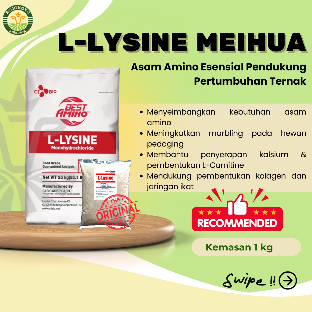 L-Lysine HCl Asam Amino Hewan Ternak