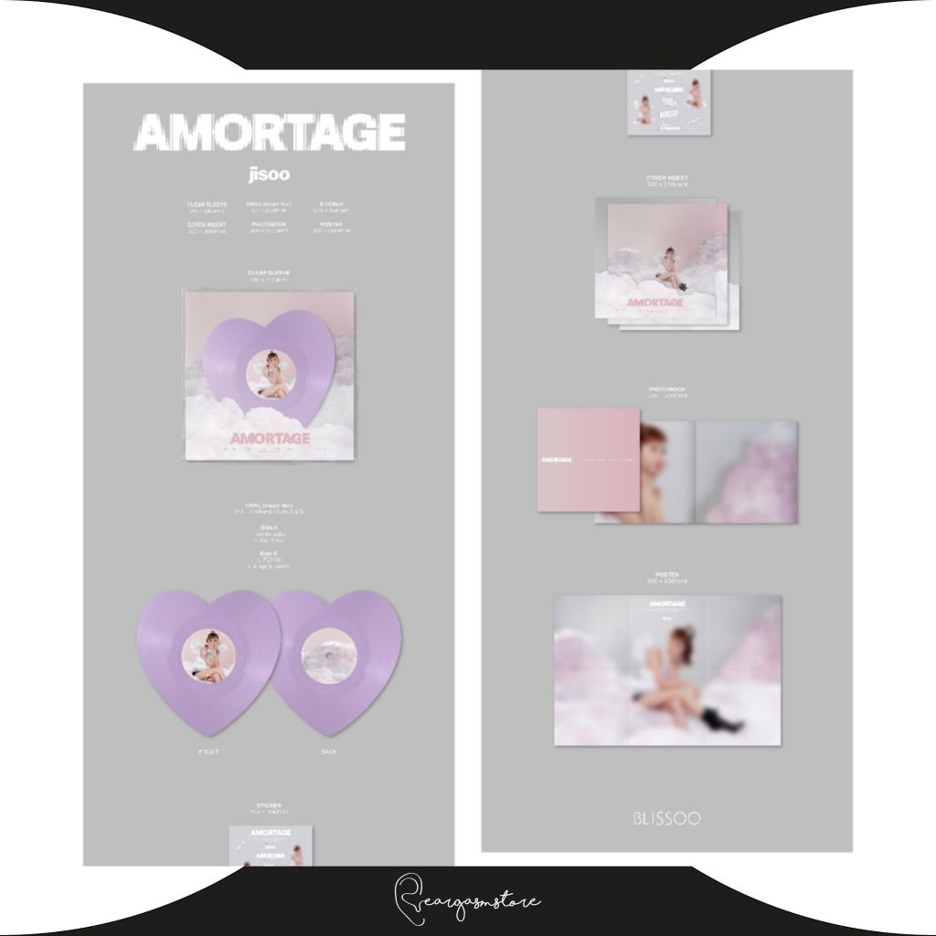 JISOO (BLACKPINK) - AMORTAGE (VINYL LP HEART VER)