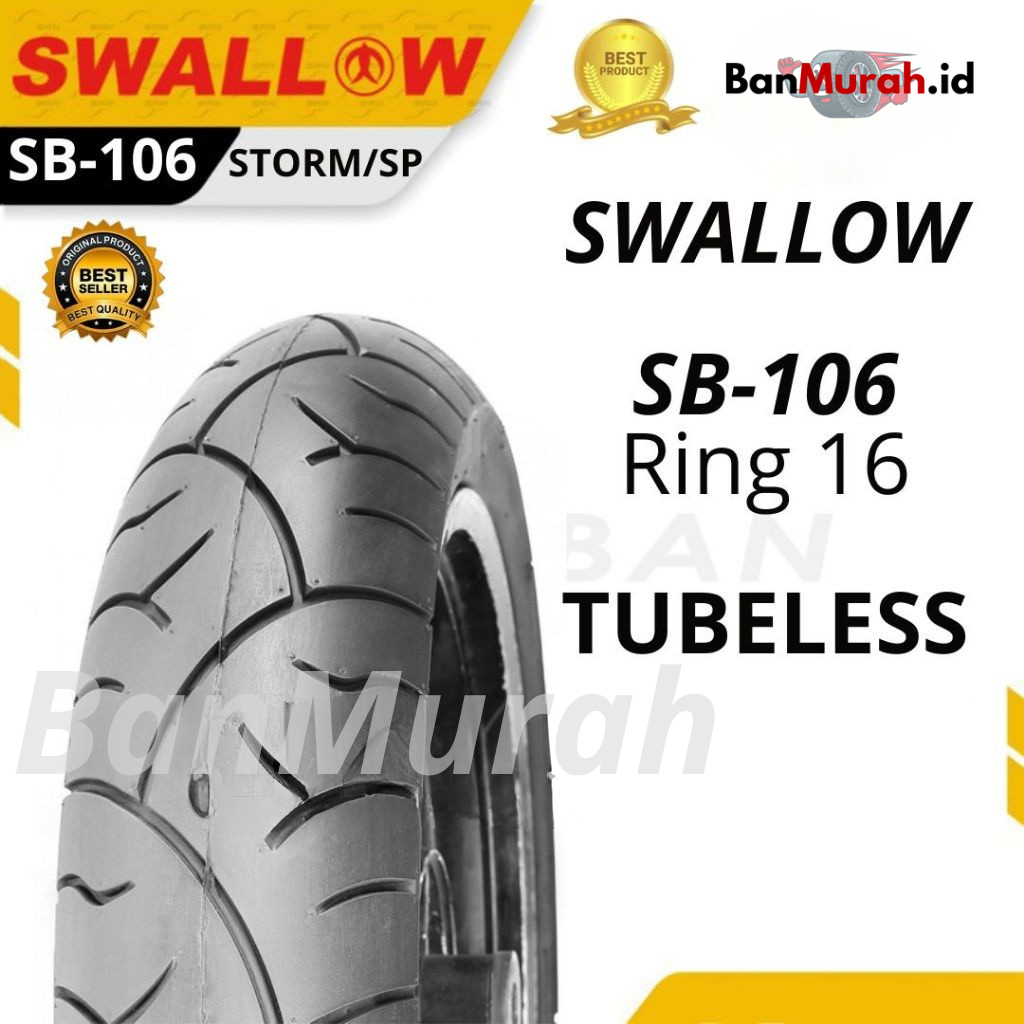 Ban Luar Sepeda Motor Swallow SB-106 STORM 100/80 110/80 130/80 Ring 16 Tubeless