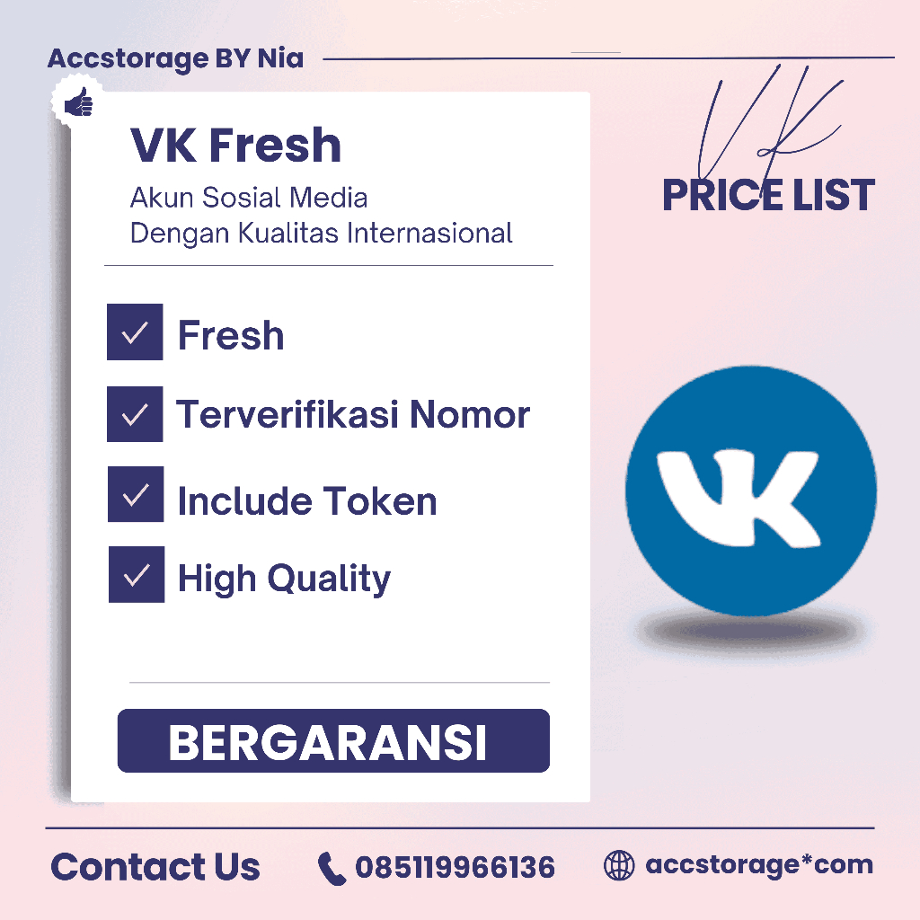 Akun VK Fresh PVA Kosongan Verified Ready Use