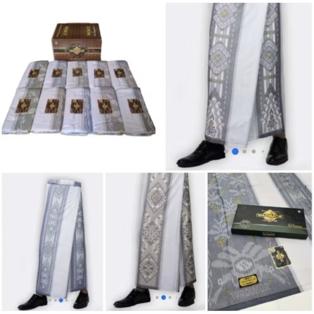 Sarung Wadimor Katun Viscose Batik Kembang Putih Termurah