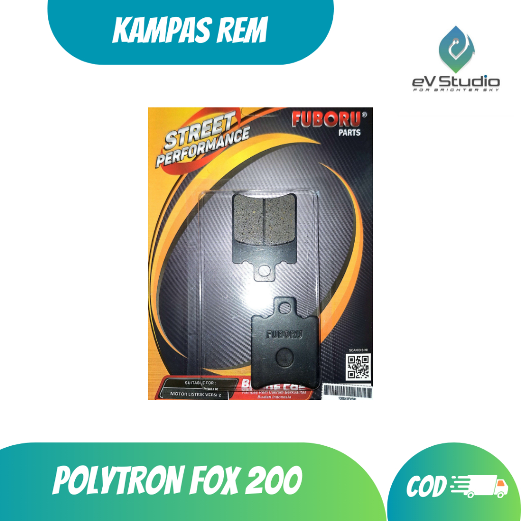 KAMPAS REM BELAKANG MOTOR LISTRIK POLYTRON FOX 200