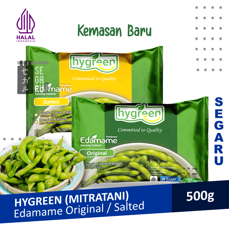 Hygreen Edamame Mitratani Export Quality | Kacang Kedelai Jepang Halal 500gr