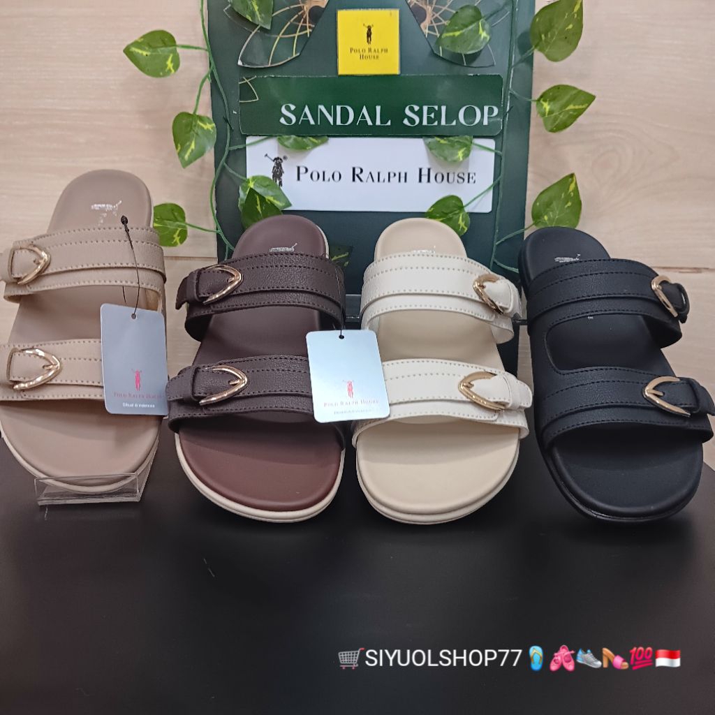 [Bisa COD/100% Original/Art EH 02] Sandal Wanita POLO RALPH HOUSE/Sandal Wanita/Sandal Slide Wanita/