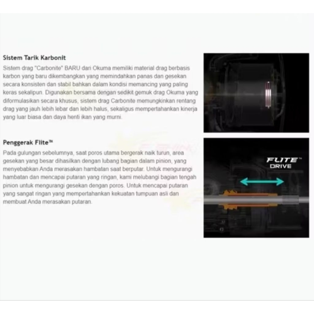 Reel OKUMA FLITE SURF FLS-1500AY EXTRA 2 SPOOL Gulungan Pancing Pantai Pasiran