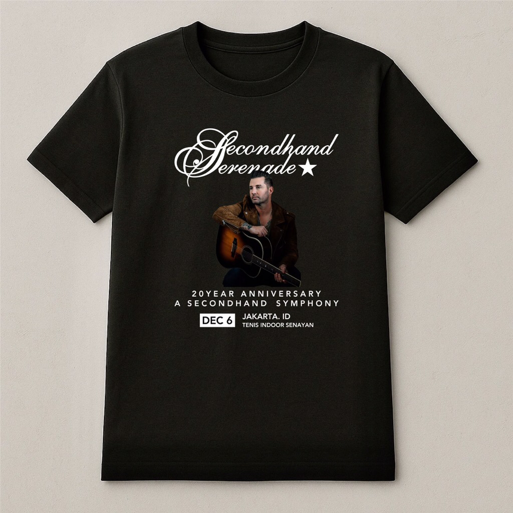 Kaos secondhand serenade , kaos konser secondhand serenade , SIZE S - 5XL
