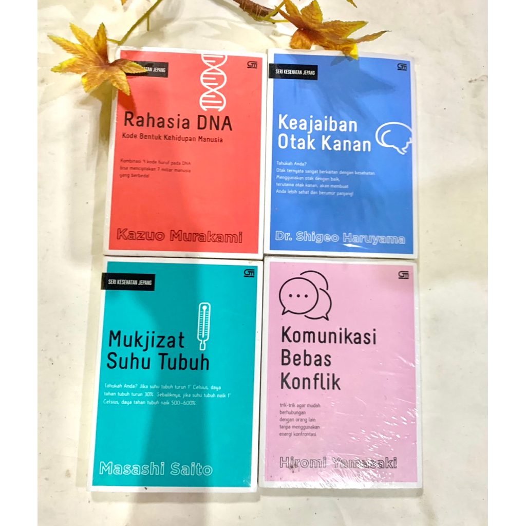 seri kesehatan jepang: Rahasia DNA/Keajaiban Otak Kanan/ Komunikasi Bebas Konflik/Mukjizat suhu Tubu