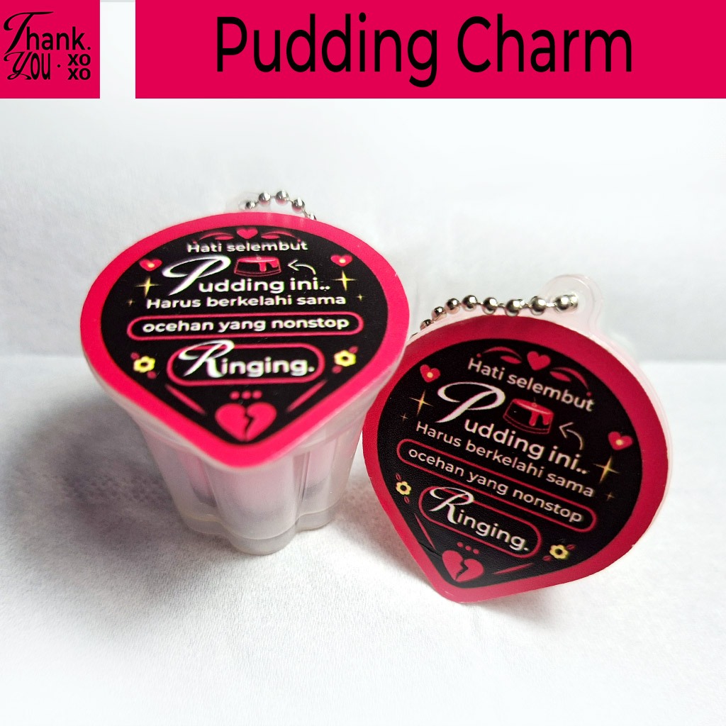 Squishy Pudding Charm by Thankyou.xoxo | Cute Aesthetic Trinkets | Gantungan Kunci Pudding Kenyel