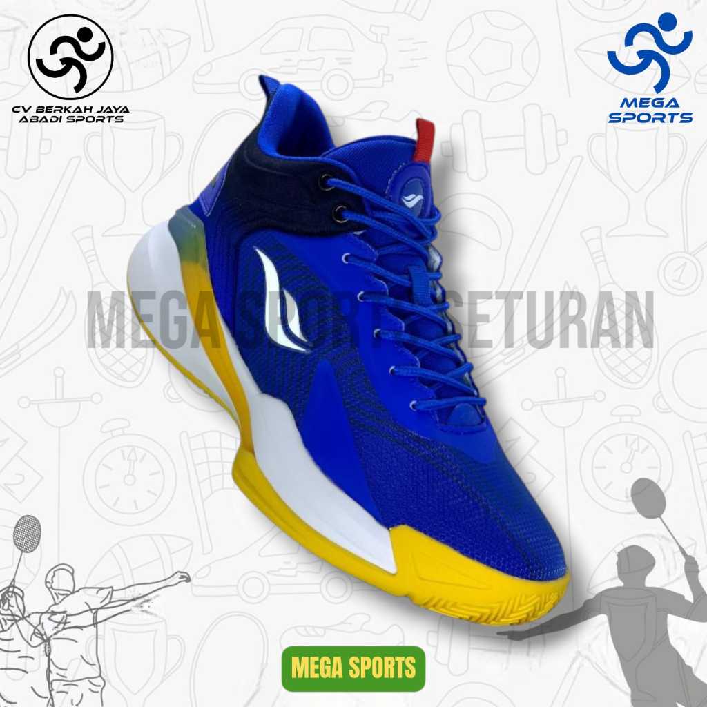 Desle Sepatu Basket O'neal Snorker Blue Kuning by DESLE SHOES