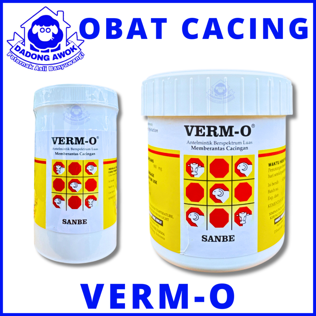 VERM O BOLUS 12 - VERM O 42 BOLUS - SANBE OBAT CACING GELANG, CACING PITA, PARU-PARU, SAPI KAMBING