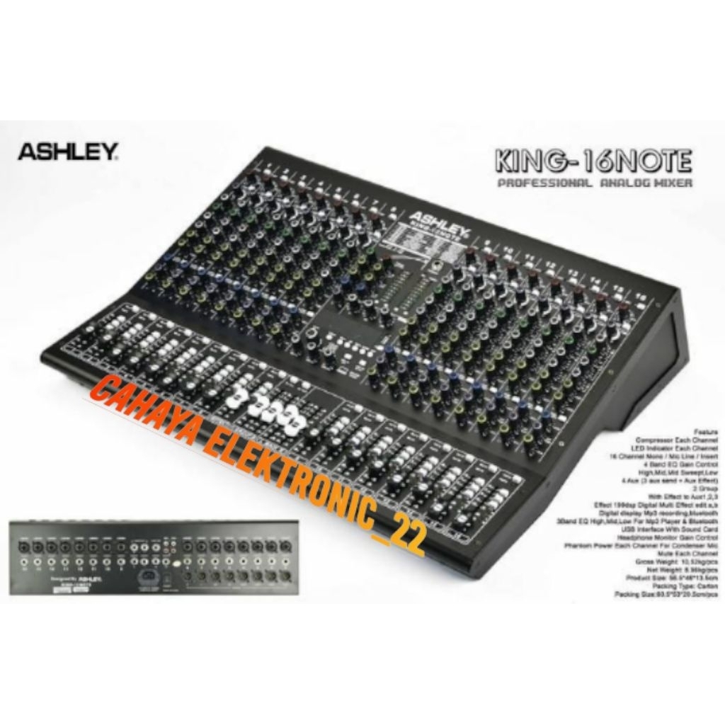 Mixer Audio Ashley King 16 Note/King 16Note/King16Note ( 16CH ) Ashley Original
