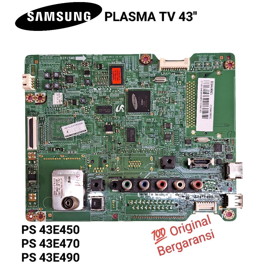 Mainboard MB TV Samsung PLASMA 43 inch  PS43E450 PS43E470 PS43E490 kompetible 43e450 43e470 43e490 1