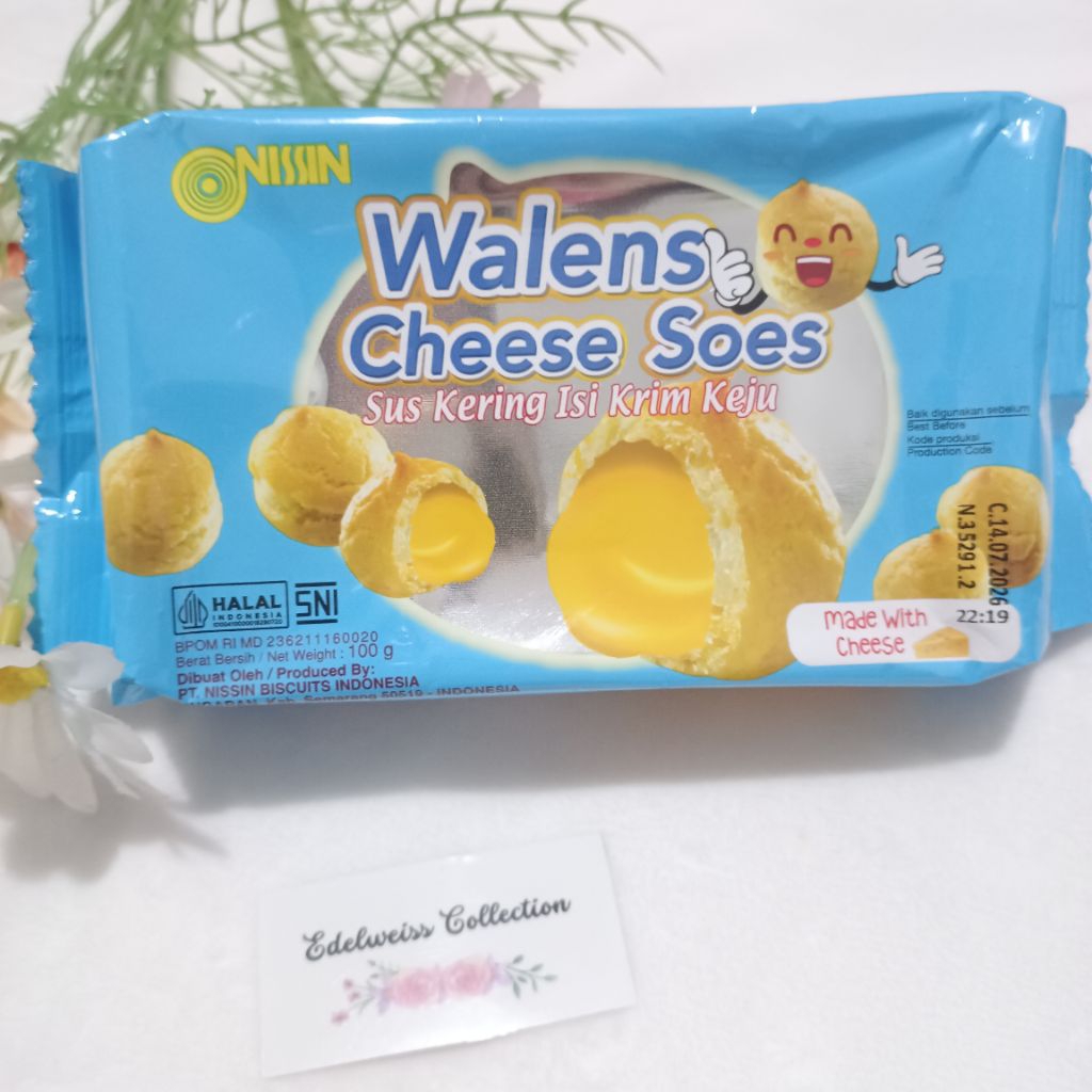 Wallens Cheese Soes Nissin Soes Kering Isi Krim Keju