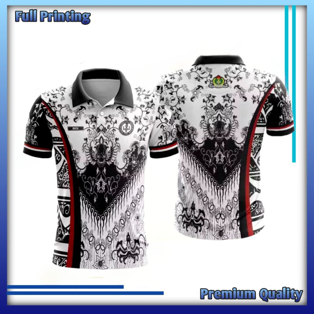 KAOS POLO PGRI FULL PRINTING KUALITAS PREMIUM
