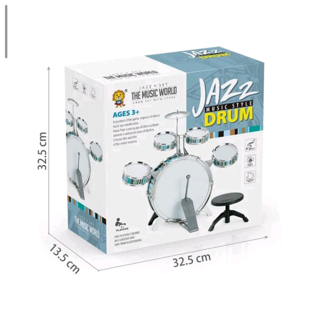 Mainan Anak Alat Musik Jazz Drum JUMBO Mainan Alat Musik Anak Drum